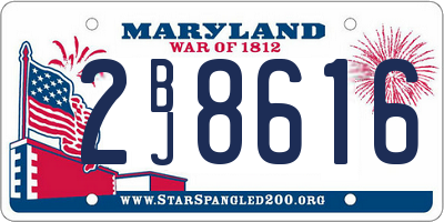 MD license plate 2BJ8616