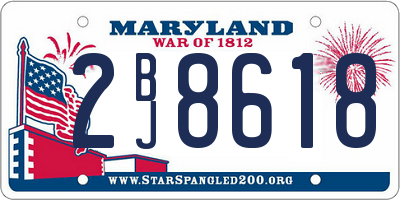 MD license plate 2BJ8618
