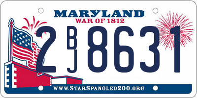 MD license plate 2BJ8631