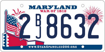 MD license plate 2BJ8632