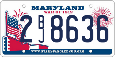 MD license plate 2BJ8636