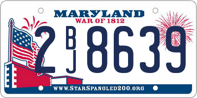 MD license plate 2BJ8639