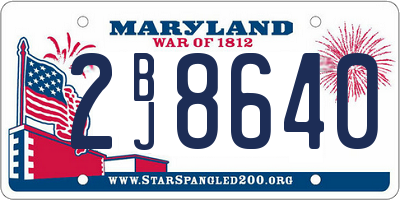 MD license plate 2BJ8640