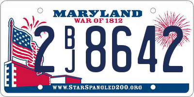 MD license plate 2BJ8642