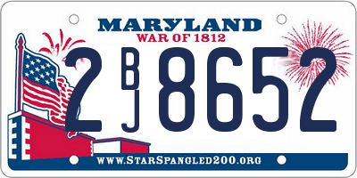 MD license plate 2BJ8652