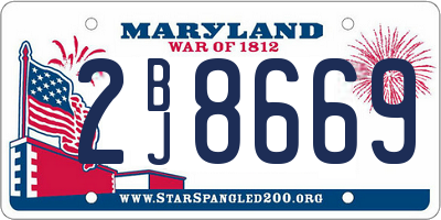 MD license plate 2BJ8669