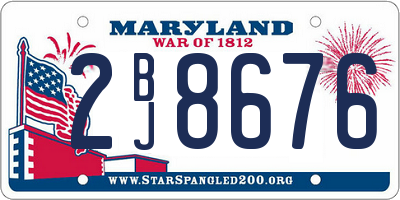 MD license plate 2BJ8676