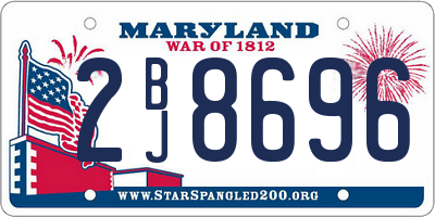 MD license plate 2BJ8696