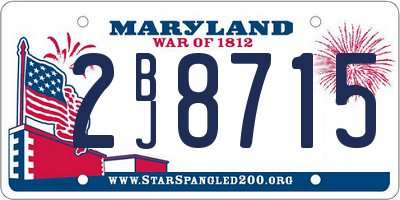 MD license plate 2BJ8715