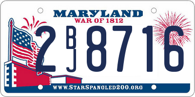 MD license plate 2BJ8716
