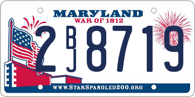 MD license plate 2BJ8719