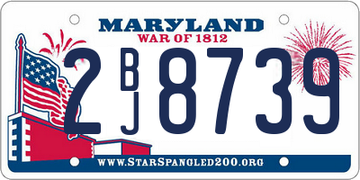 MD license plate 2BJ8739