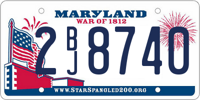 MD license plate 2BJ8740