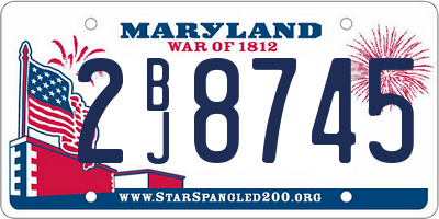 MD license plate 2BJ8745