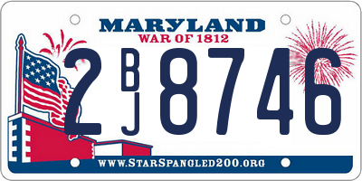 MD license plate 2BJ8746