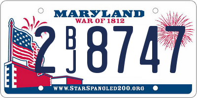 MD license plate 2BJ8747