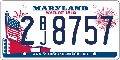 MD license plate 2BJ8757