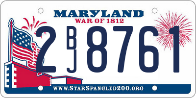 MD license plate 2BJ8761