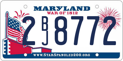 MD license plate 2BJ8772
