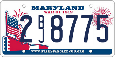 MD license plate 2BJ8775
