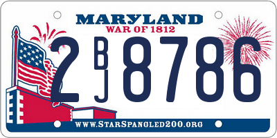 MD license plate 2BJ8786