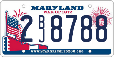 MD license plate 2BJ8788