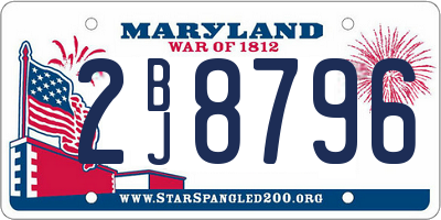 MD license plate 2BJ8796