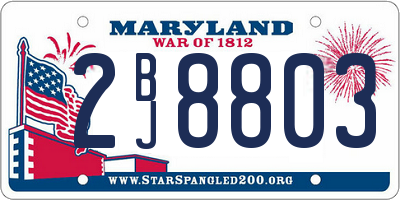 MD license plate 2BJ8803