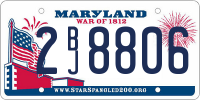 MD license plate 2BJ8806