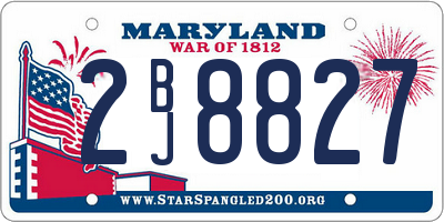 MD license plate 2BJ8827