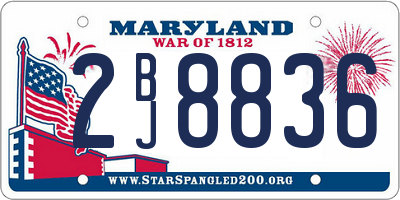 MD license plate 2BJ8836