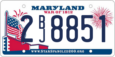MD license plate 2BJ8851
