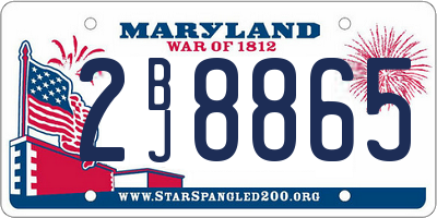 MD license plate 2BJ8865