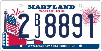 MD license plate 2BJ8891