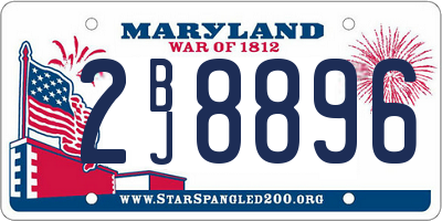 MD license plate 2BJ8896