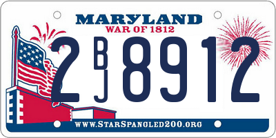 MD license plate 2BJ8912
