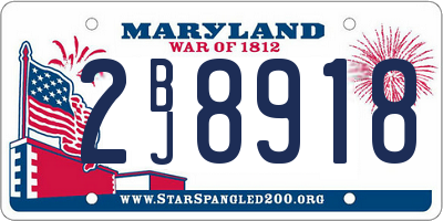 MD license plate 2BJ8918
