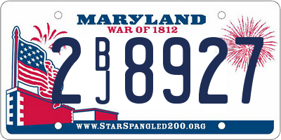 MD license plate 2BJ8927