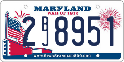 MD license plate 2BJ8951
