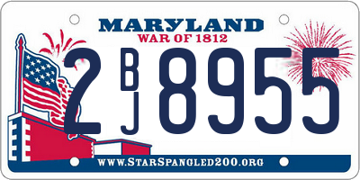 MD license plate 2BJ8955