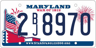 MD license plate 2BJ8970