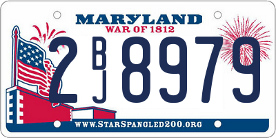 MD license plate 2BJ8979