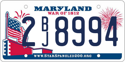 MD license plate 2BJ8994