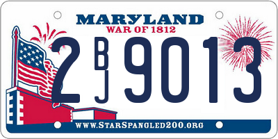 MD license plate 2BJ9013