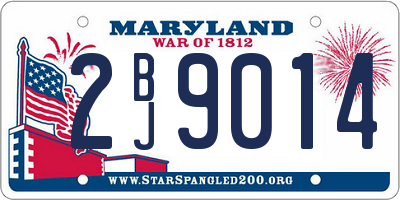 MD license plate 2BJ9014