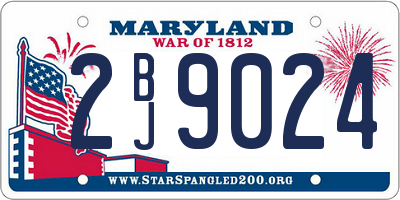MD license plate 2BJ9024