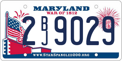 MD license plate 2BJ9029