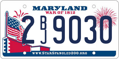 MD license plate 2BJ9030