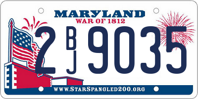 MD license plate 2BJ9035