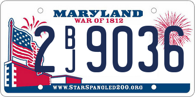 MD license plate 2BJ9036